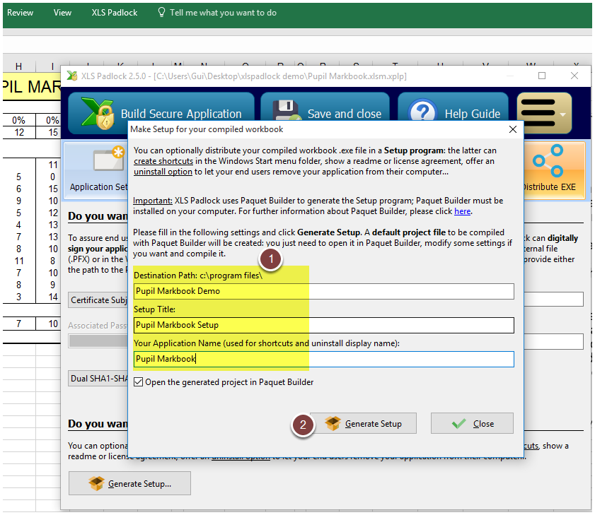 Make Installer For Your Excel Workbook Xls Padlock Excel Protection Software 8274
