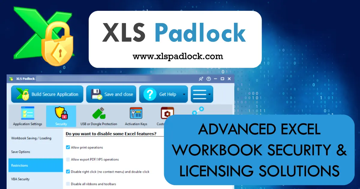 Excel Workbook Protection And Licensing Software Xls Padlock 5117